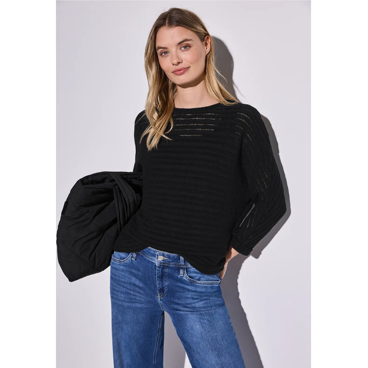 t-shirt femme  street summer knit look structure shi