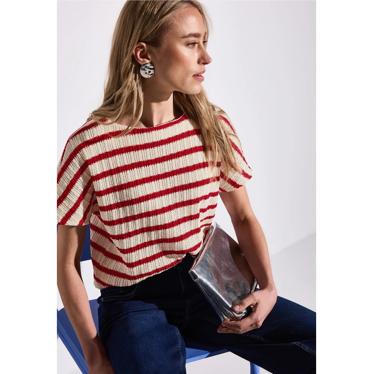 t-shirt femme  street stripe structure shirt