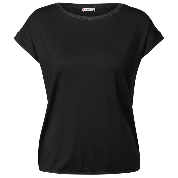 t-shirt femme  street shirt w.deco neckline tape