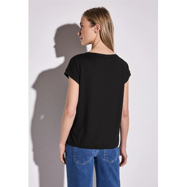 t-shirt femme  street shirt w.deco neckline tape