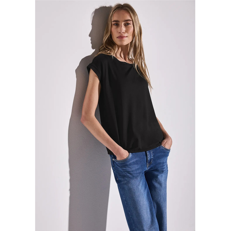 t-shirt femme  street shirt w.deco neckline tape