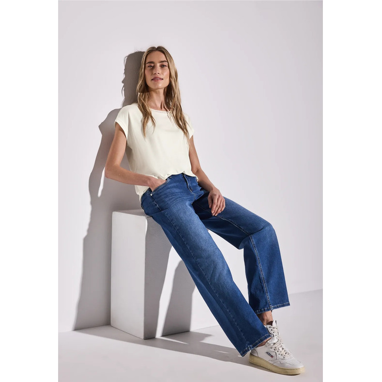 t-shirt femme  street shirt w.deco neckline tape
