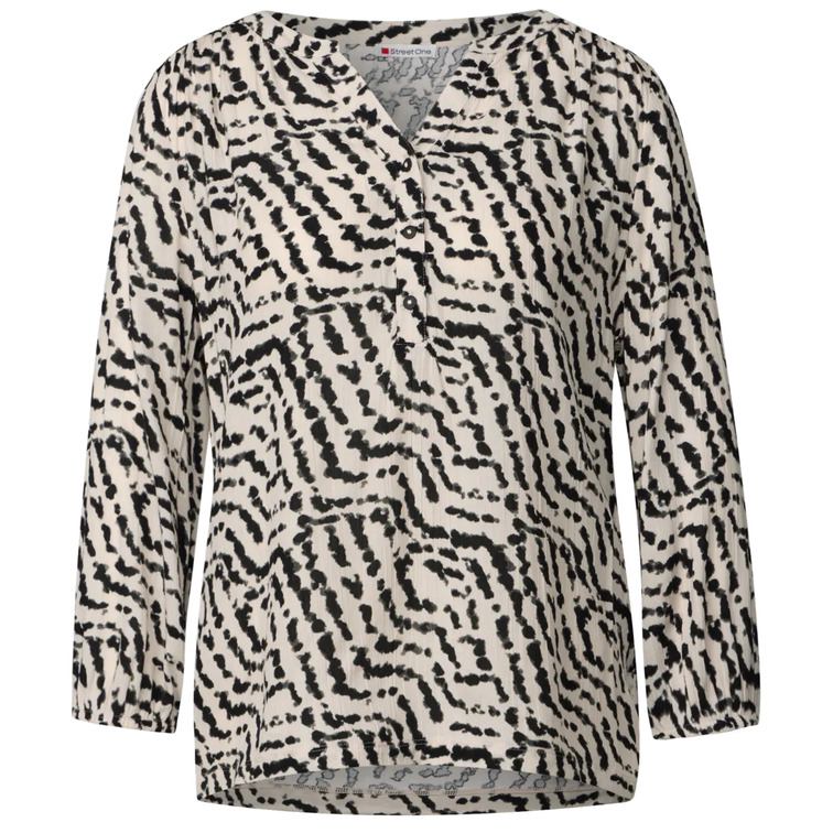 t-shirt femme  street printed mat-mix shirt w.button