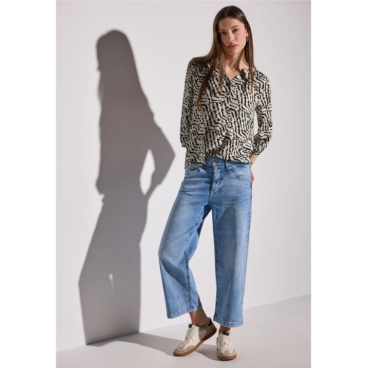 t-shirt femme  street printed mat-mix shirt w.button