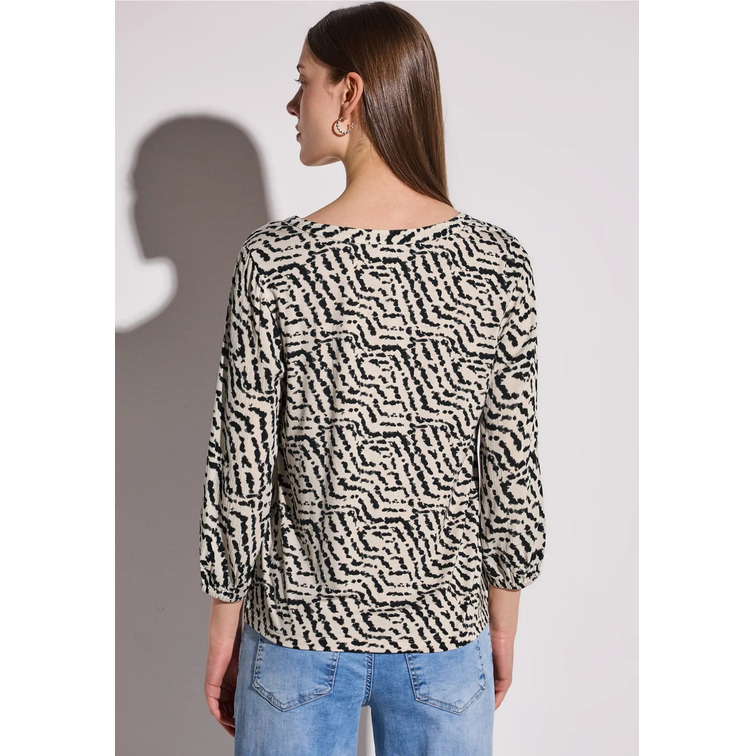 t-shirt femme  street printed mat-mix shirt w.button
