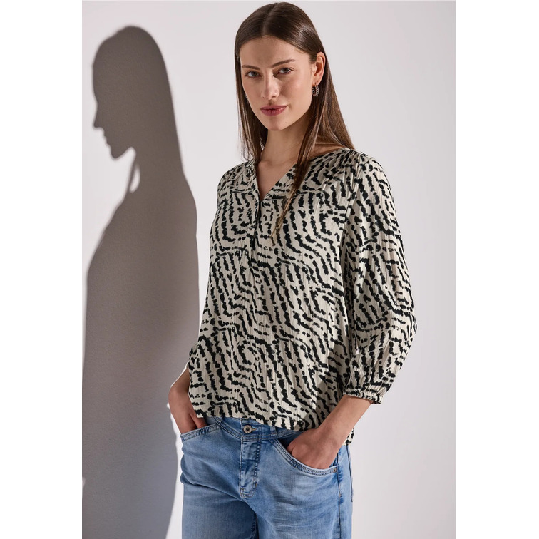 t-shirt femme  street printed mat-mix shirt w.button