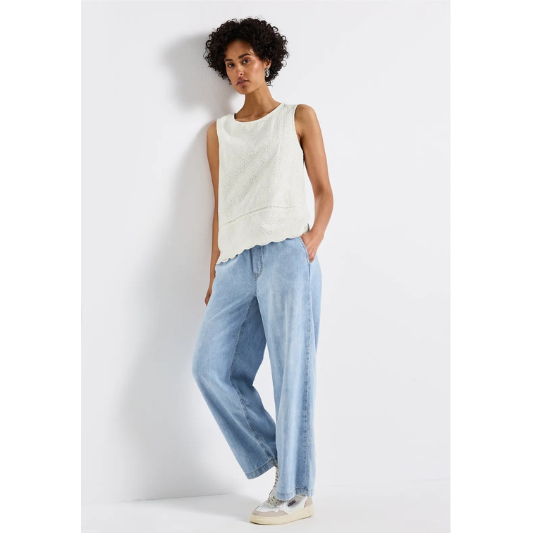 chemise femme  street embroidered mat-mix top