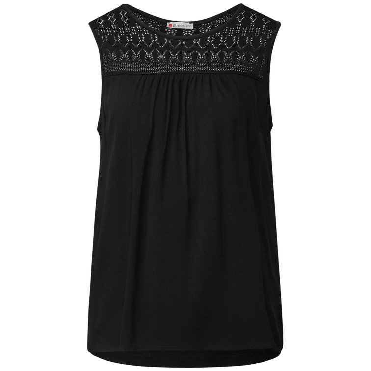 chemise femme  street mat-mix top w.ajour yoke