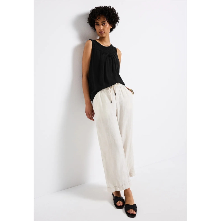 chemise femme  street mat-mix top w.ajour yoke