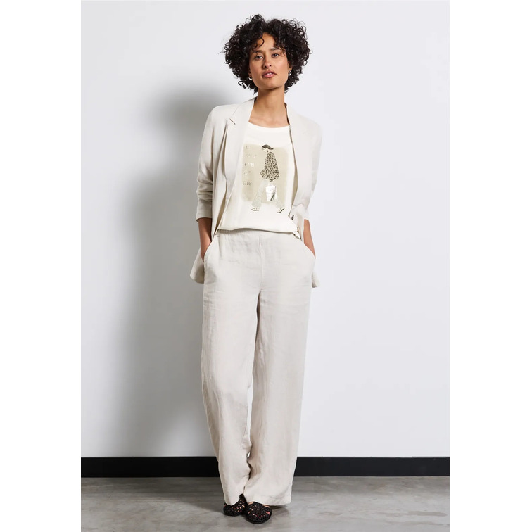 t-shirt femme  street lady partprint shirt