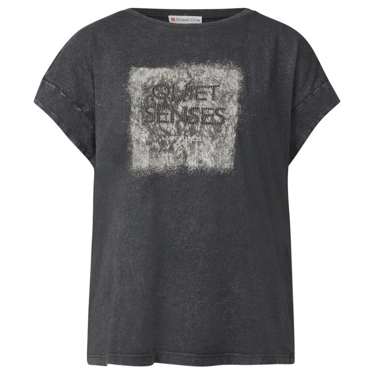 t-shirt femme  street washed shirt w.stud wording