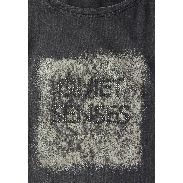 t-shirt femme  street washed shirt w.stud wording
