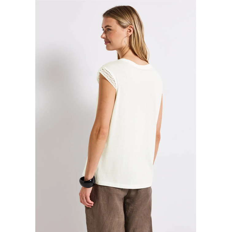 t-shirt femme  street shirt w.crochet cuffs