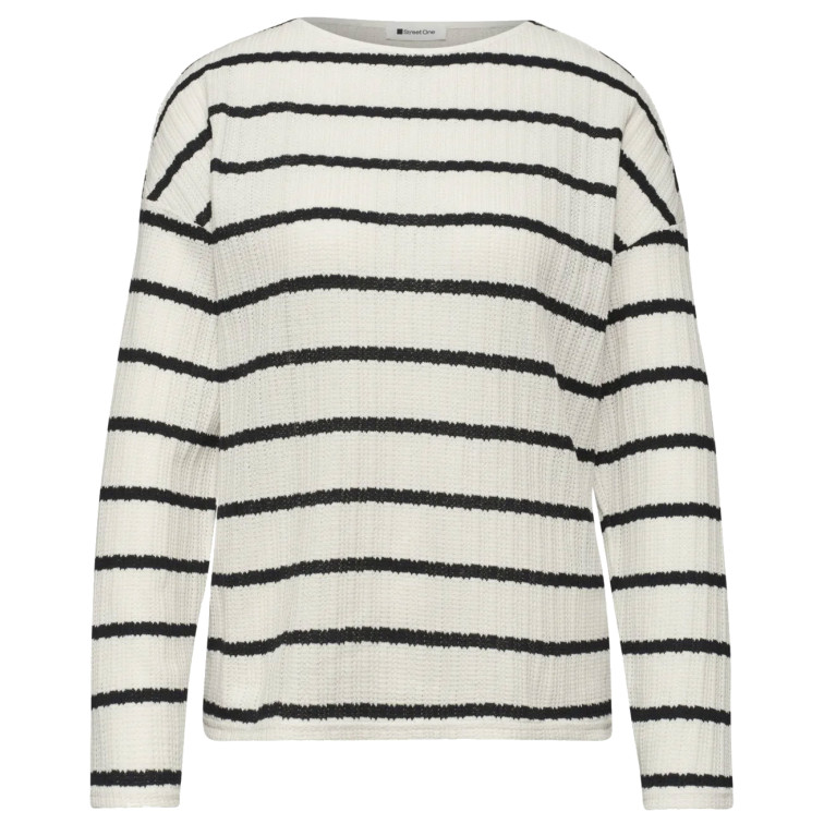 femme striped knit look shirt 27502