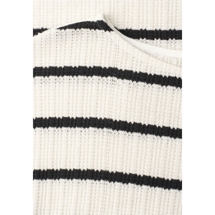 femme striped knit look shirt 27502