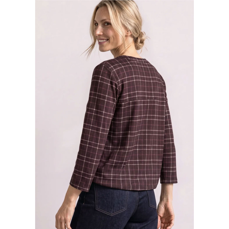 femme printed maillot shirt w.split n 37820