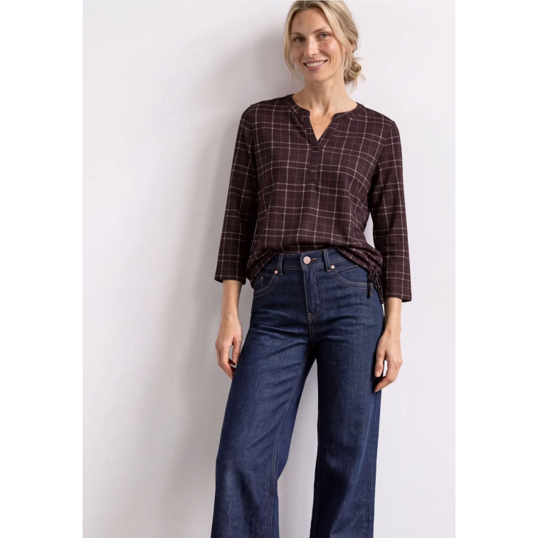 femme printed maillot shirt w.split n 37820