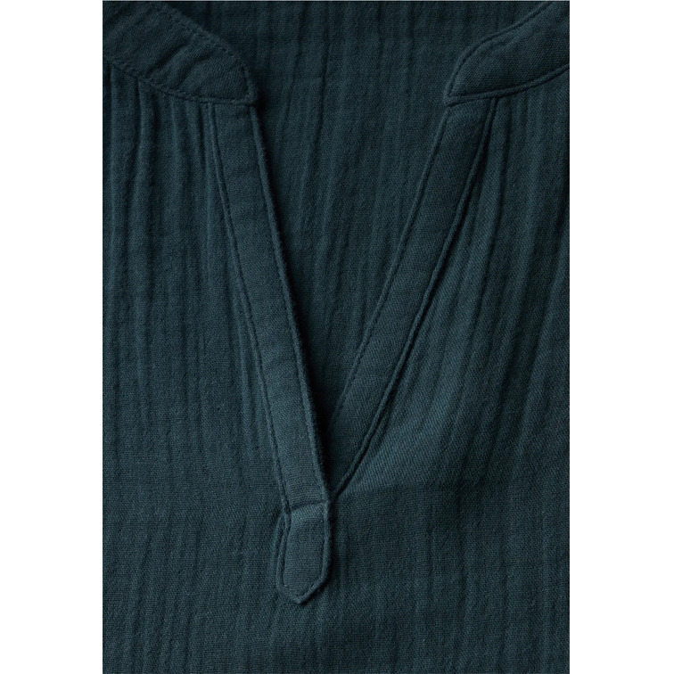 chemise femme  street muslin shirtblouse w splitneck