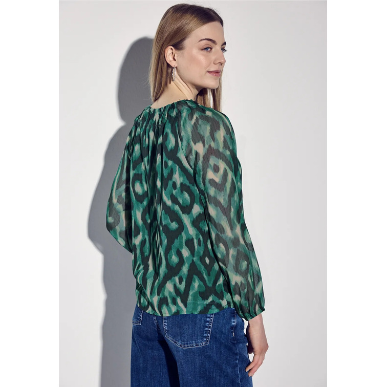 chemise femme  street chiffon roundneckblouse w slit