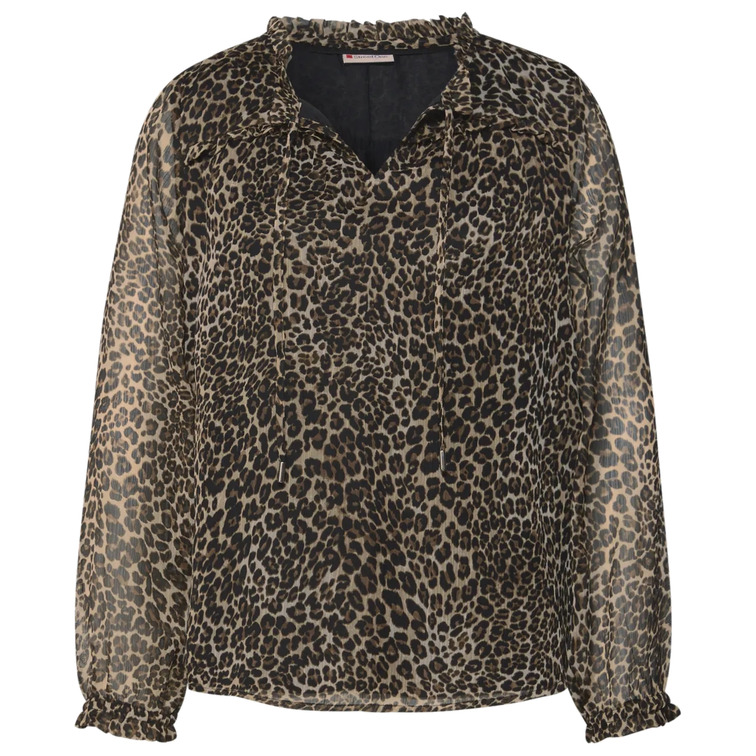 chemise femme  street chiffon blouse w frill details