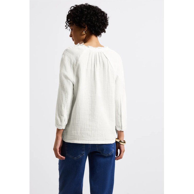 chemise femme  street muslin tunic blouse w frill