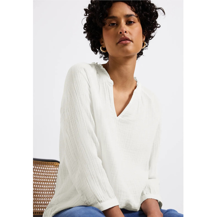 chemise femme  street muslin tunic blouse w frill