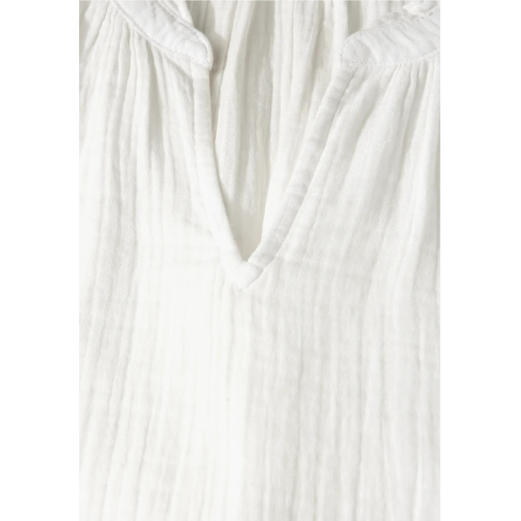 chemise femme  street muslin tunic blouse w frill