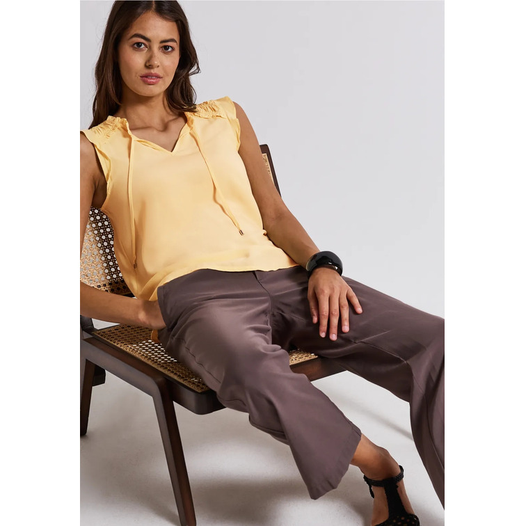 chemise femme  street tunic blousetop w frill detail