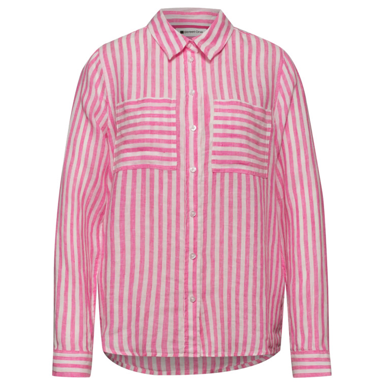 femme sol_striped shirtcollar blouse 27281