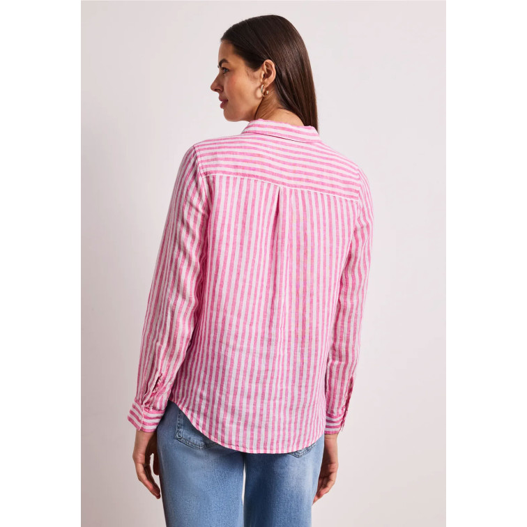 femme sol_striped shirtcollar blouse 27281