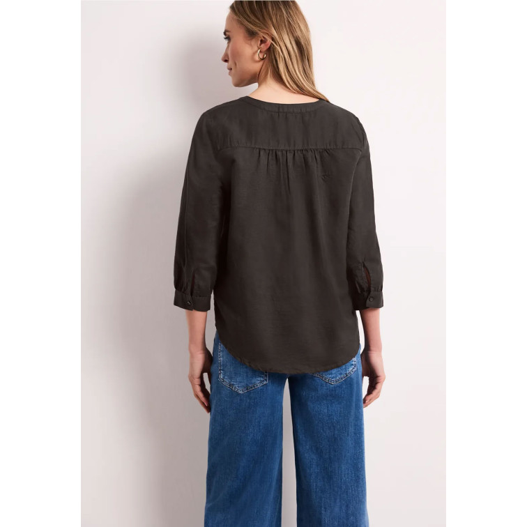 femme sol_splitneck tunic blouse uni 17276