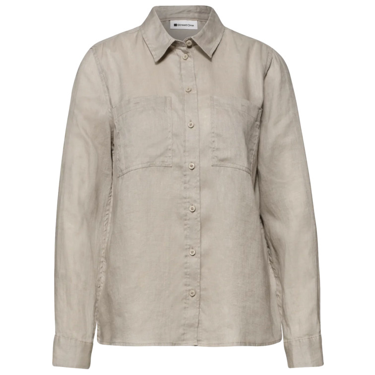 femme sol_solid shirtcollar blouse w 17278