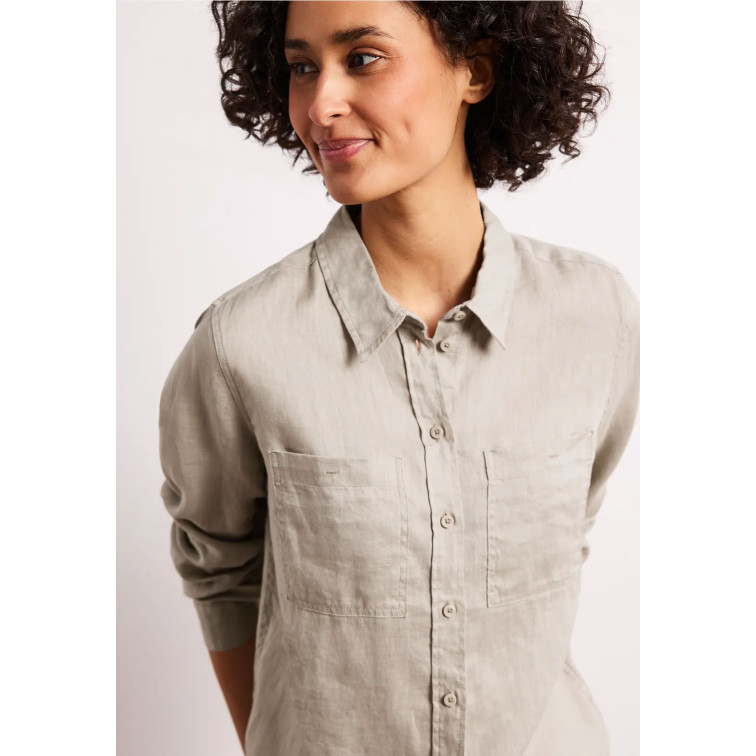 femme sol_solid shirtcollar blouse w 17278