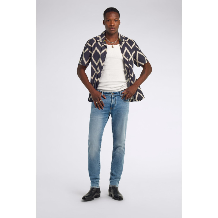 jeans homme  gas sax zip plus