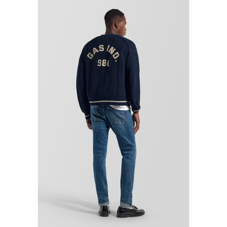 jeans homme  gas sax zip plus