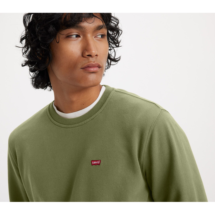 sweat-shirt homme  levi's the original hm crew moss oliv