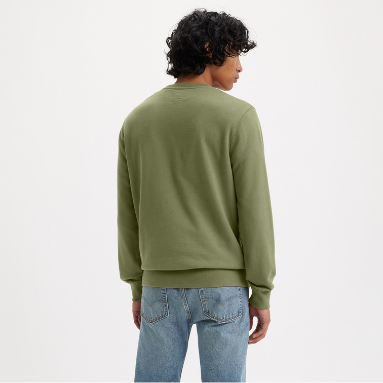 sweat-shirt homme  levi's the original hm crew moss oliv