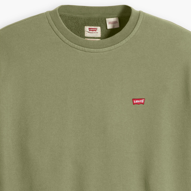 sweat-shirt homme  levi's the original hm crew moss oliv