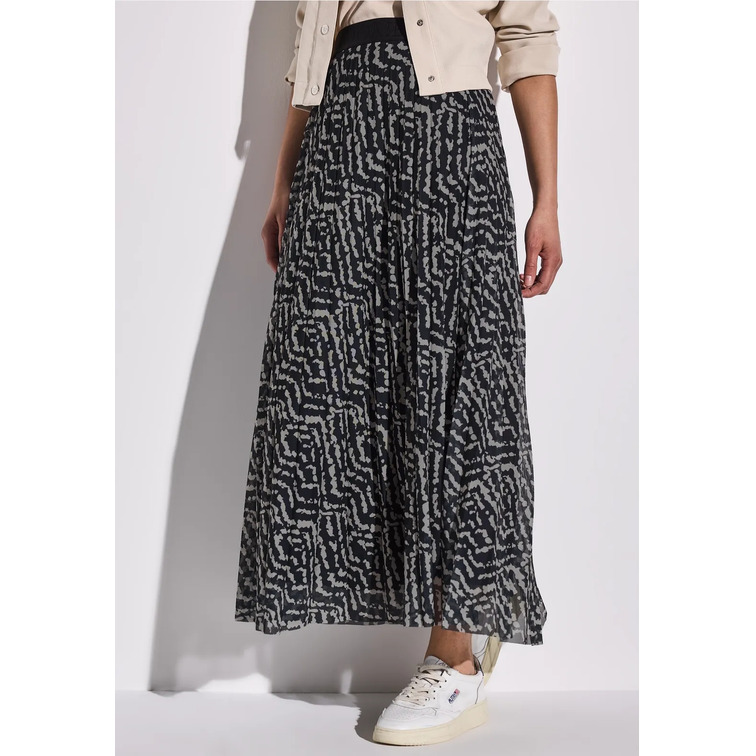 robe femme  street maxi mesh skirt plissée aop