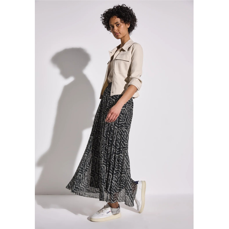 robe femme  street maxi mesh skirt plissée aop