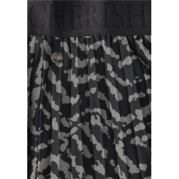 robe femme  street maxi mesh skirt plissée aop