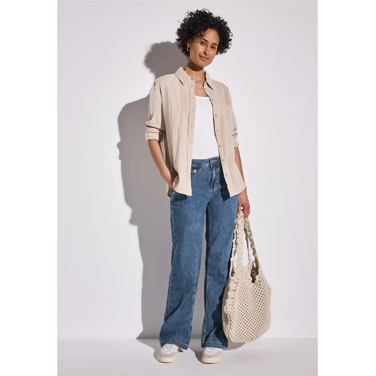 pantalon femme  street style denim-wide leg,loosefit,