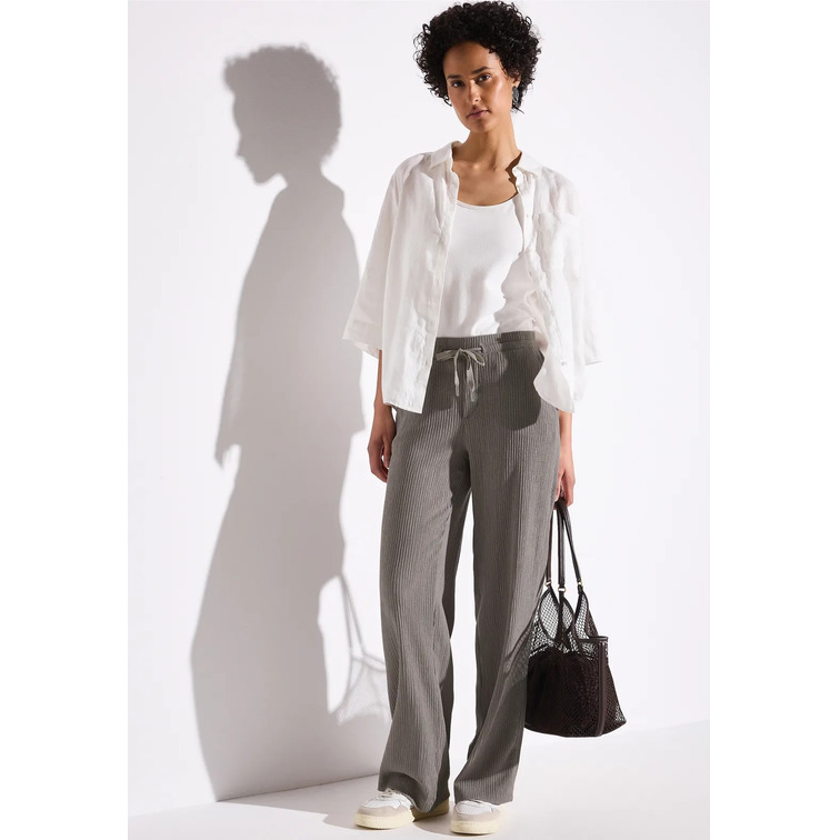 pantalon femme  street wide leg crinkle crash hw
