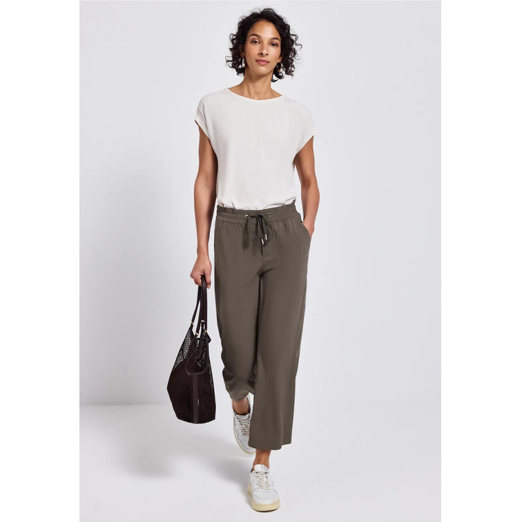pantalon femme  street style qr emee solid hw wide le