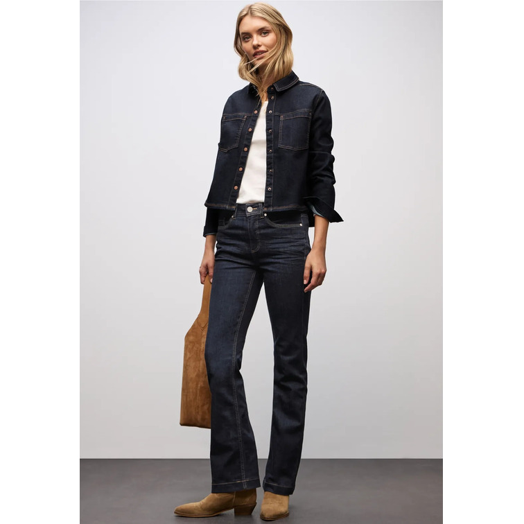 jeans femme  street qr style bootcut,hw,rinsed