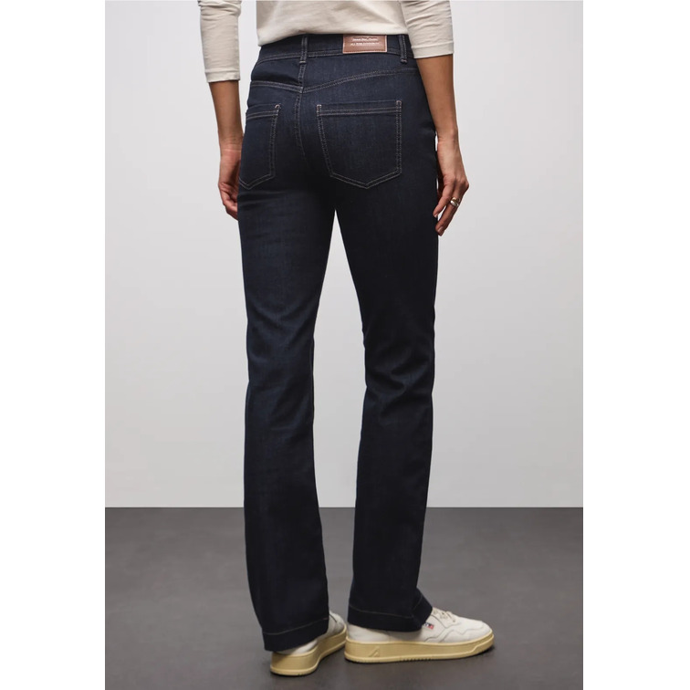 jeans femme  street qr style bootcut,hw,rinsed