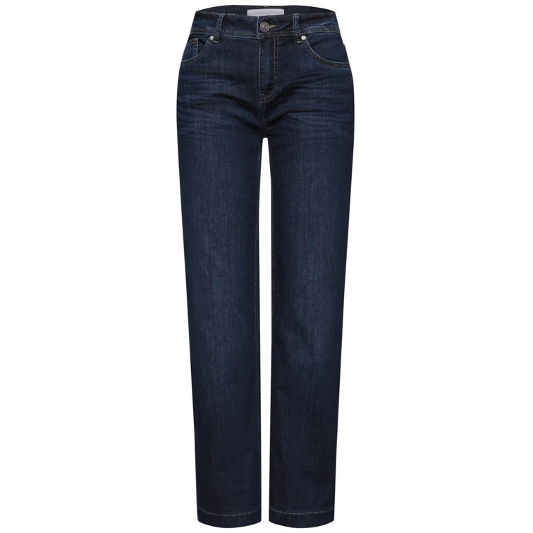 jeans femme  street qr style straight leg,mw,dark