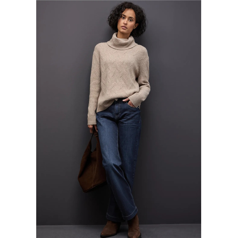 jeans femme  street qr style straight leg,mw,dark