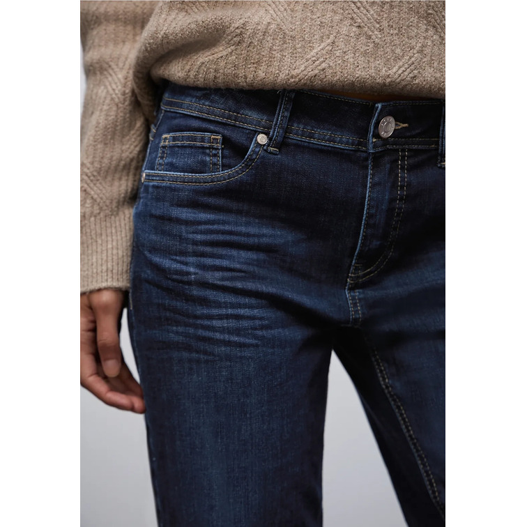 jeans femme  street qr style straight leg,mw,dark