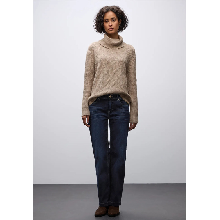 jeans femme  street qr style straight leg,mw,dark